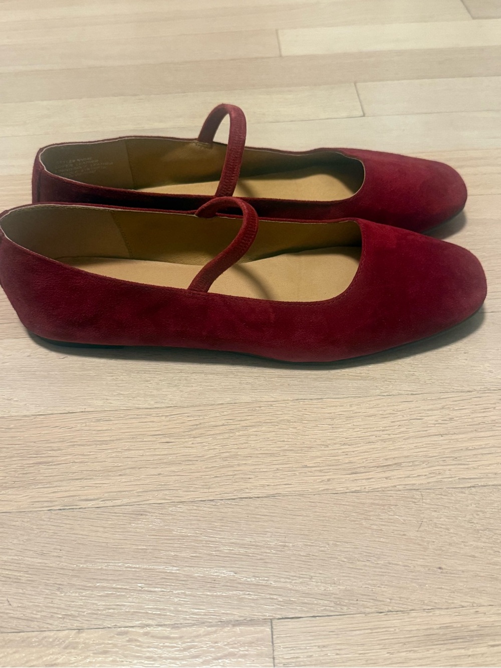 Madewell Burgundy Mary Jane Flats - Picture 2 of 13